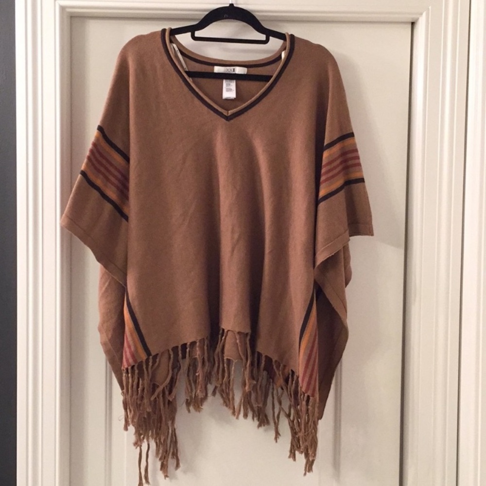 Tan Sleeveless Poncho Top
